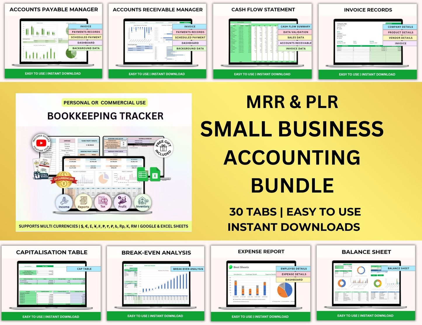 MRR PLR All Shop Spreadsheets