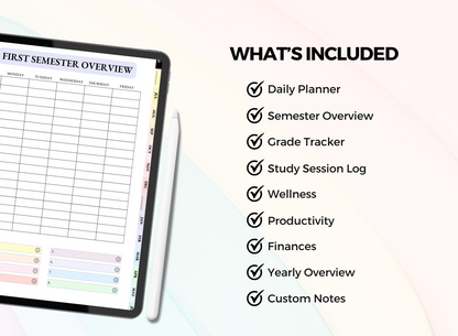 PLR Student Printable Planner