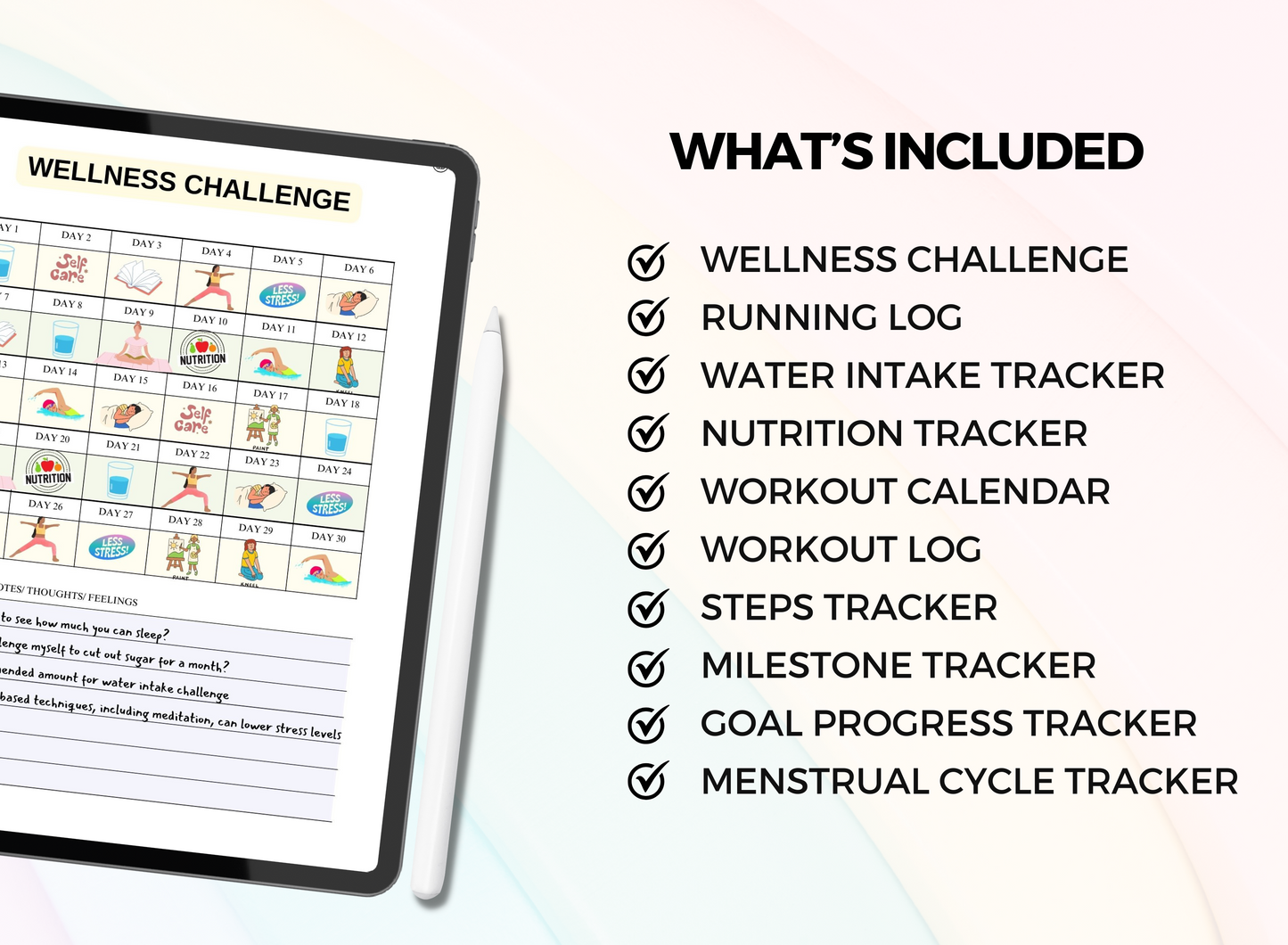 PLR Fitness Printable Planner