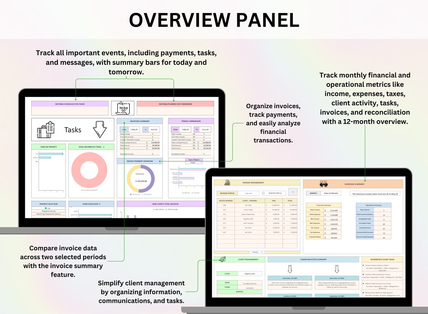 Small Business All In One Service CRM Planner