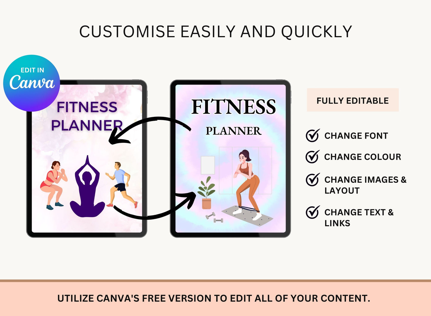 Health & Fitness PLR Planner, Resell Planner, Commercial Planners