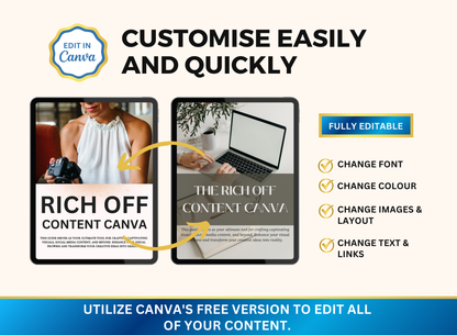 Rich Off Content Canva | MRR PLR Ebook