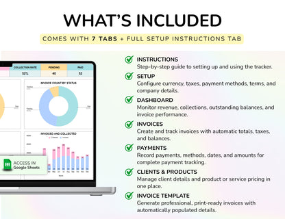 Invoice Tracker Google Sheets Invoice Generator Spreadsheet