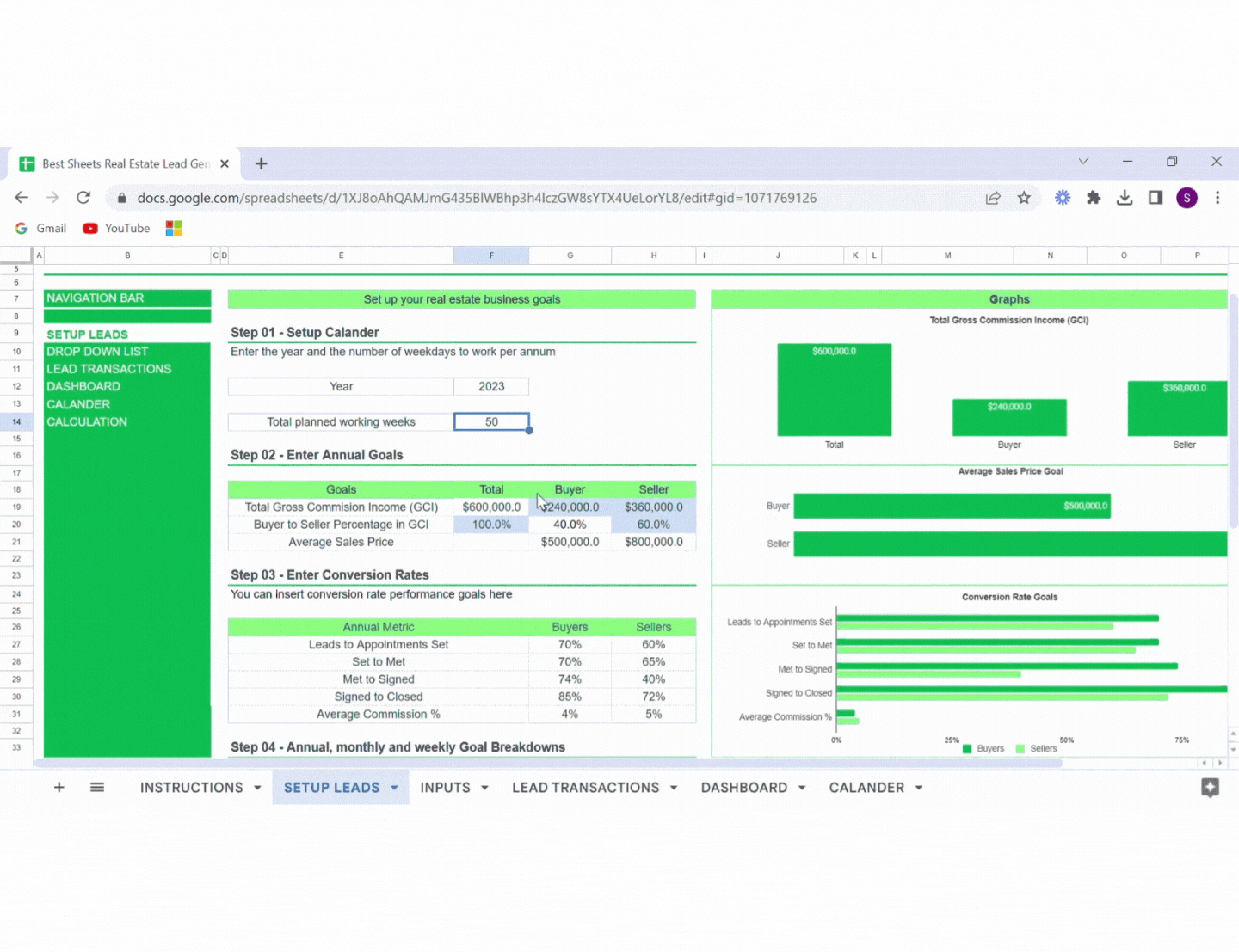 real estate lead tracking template