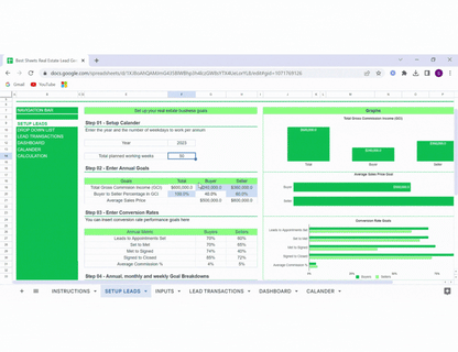 real estate lead tracking template