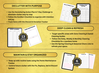 decluttering and cleaning planner, decluttering and cleaning workbook, decluttering and cleaning worksheet, decluttering and cleaning fillable pdf, decluttering and cleaning journal, worksheet, workbook, planner, fillable pdf, daily planner, digital planner, fill out pdf, fill out pdf online, best planners, custom planner, editable pdf, pdf fillable form, best online planner