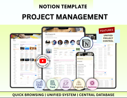 Business Notion Planner Package Pro, Notion, Notion template, Notion dashboard, Project management, Client Tracker, Business Templates