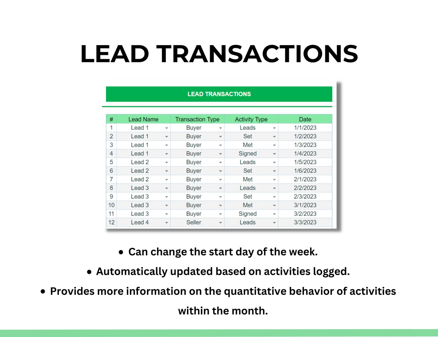 real estate client tracking  spreadsheet