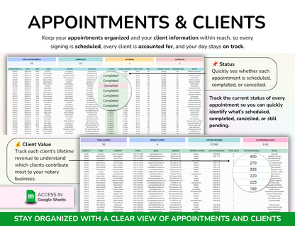 Notary Planner Notary Public Business Tracker