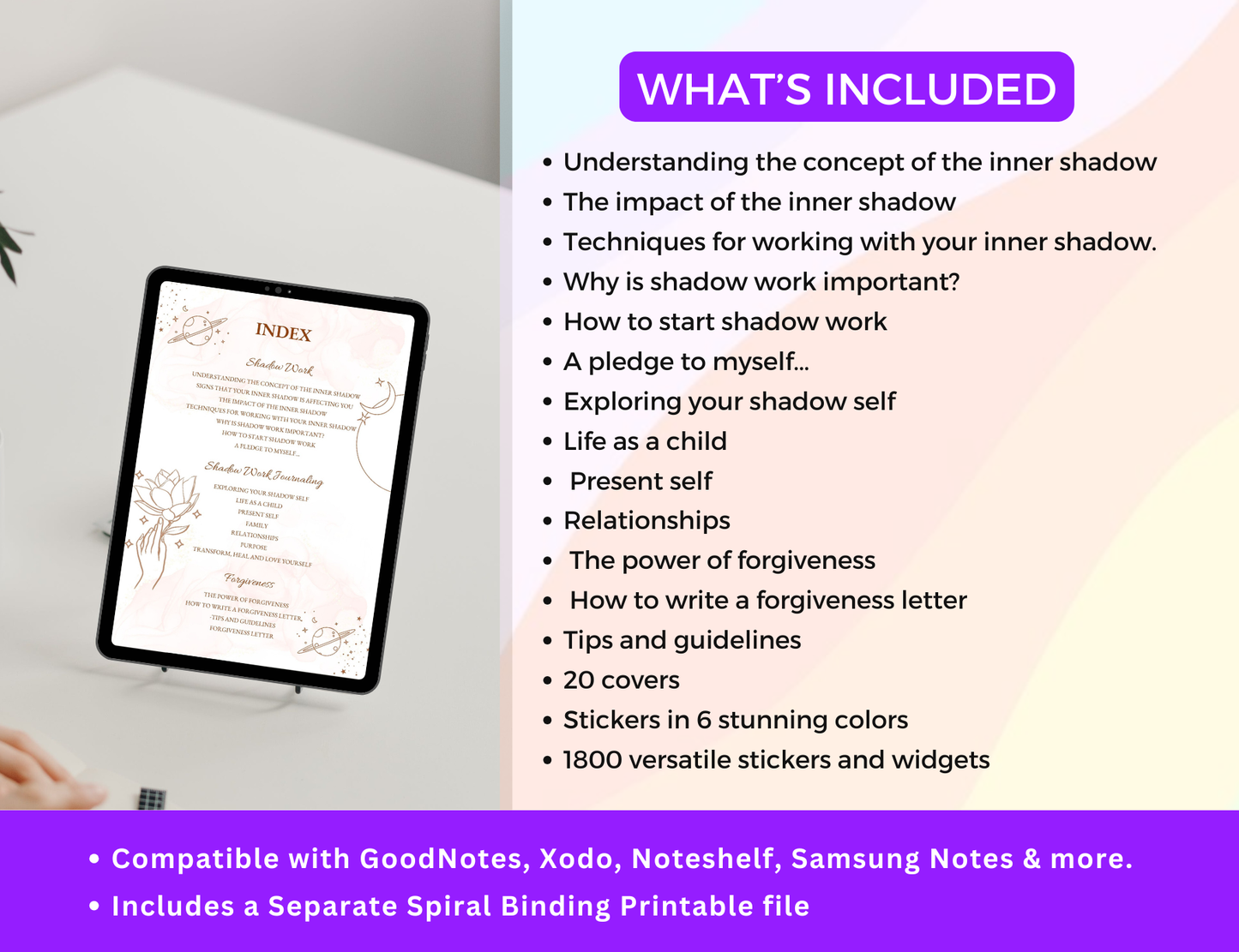 Shadow work planner, shadow work plr, shadow work guide, shadow work journal, shadow work workbook, shadow work digital, shadow work prompts