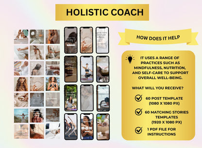 Life Coach Social Media Templates Bundle Master Resell Rights