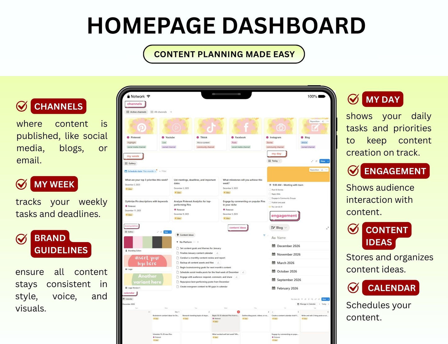 Content Notion Planner