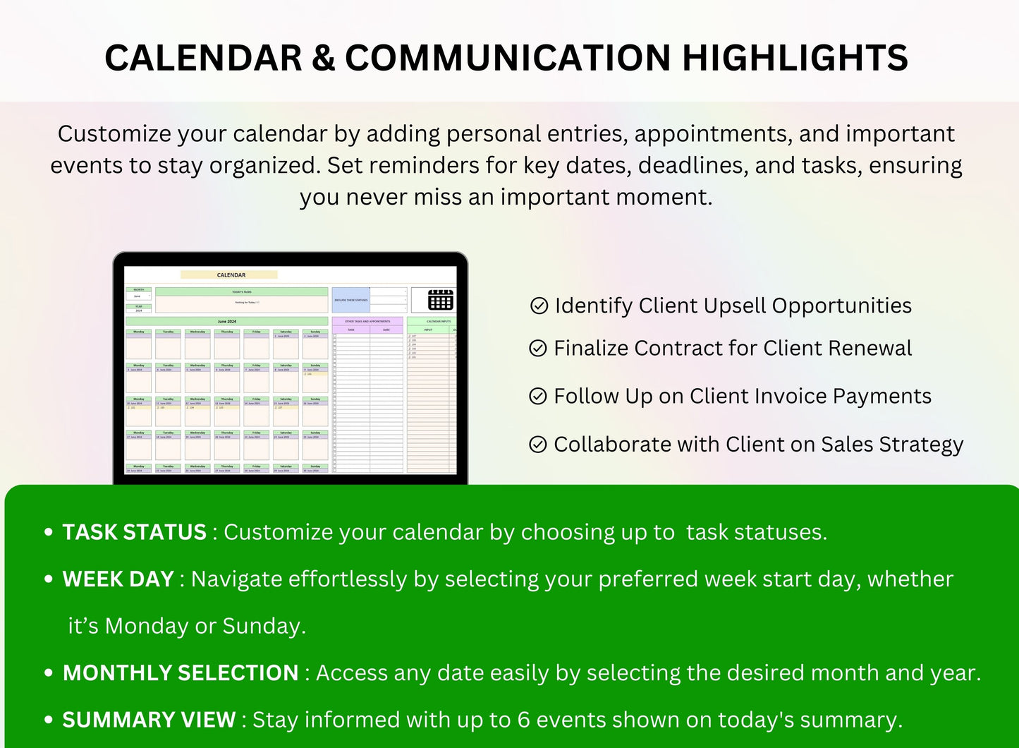Small Business All In One Service CRM Planner