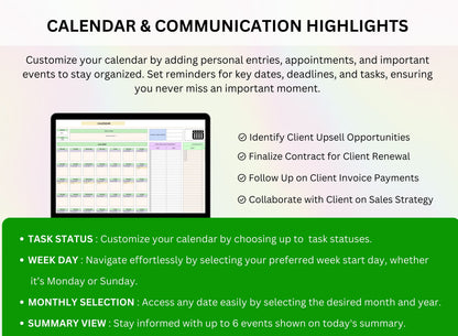 Small Business All In One Service CRM Planner