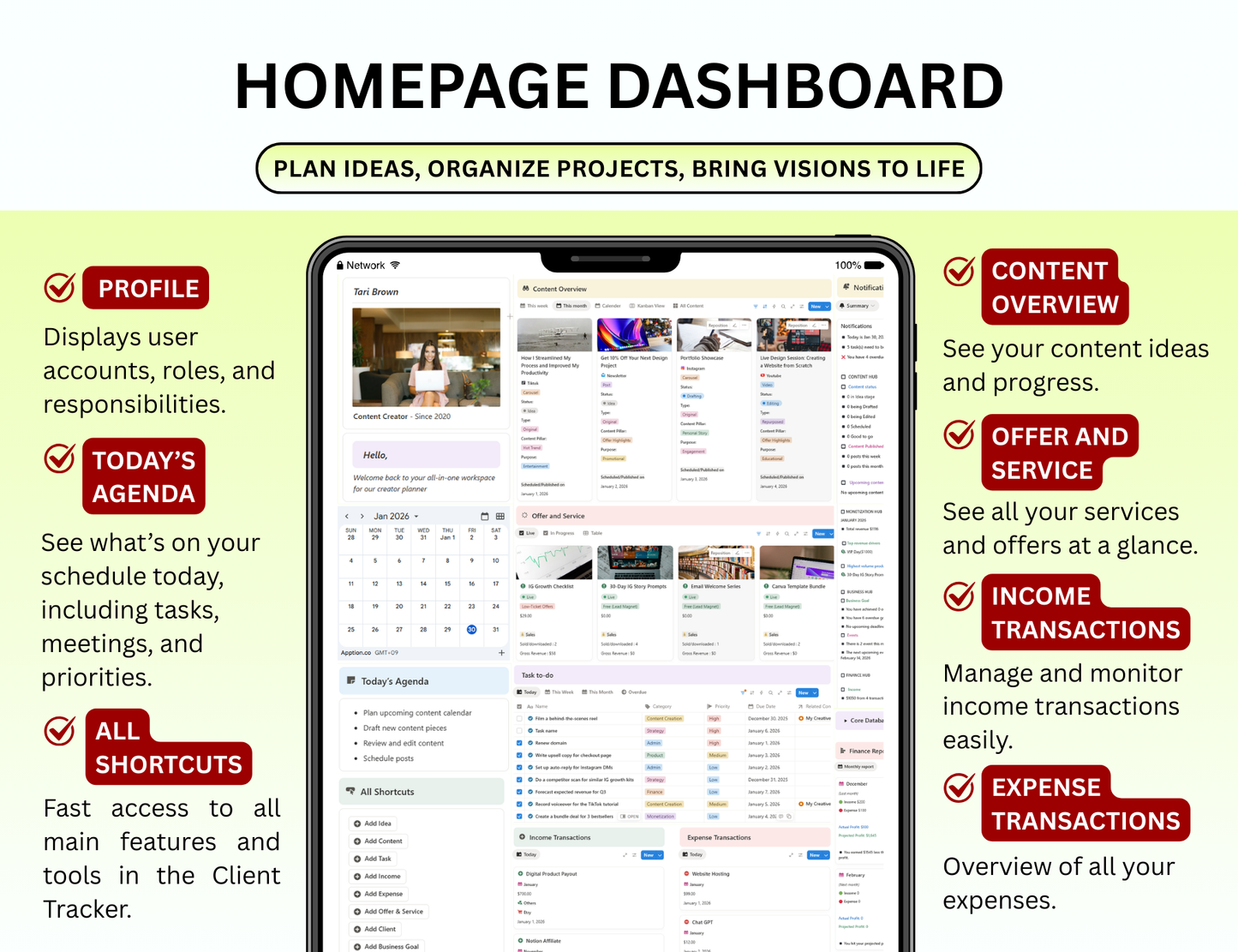 Creator Planner Notion Template