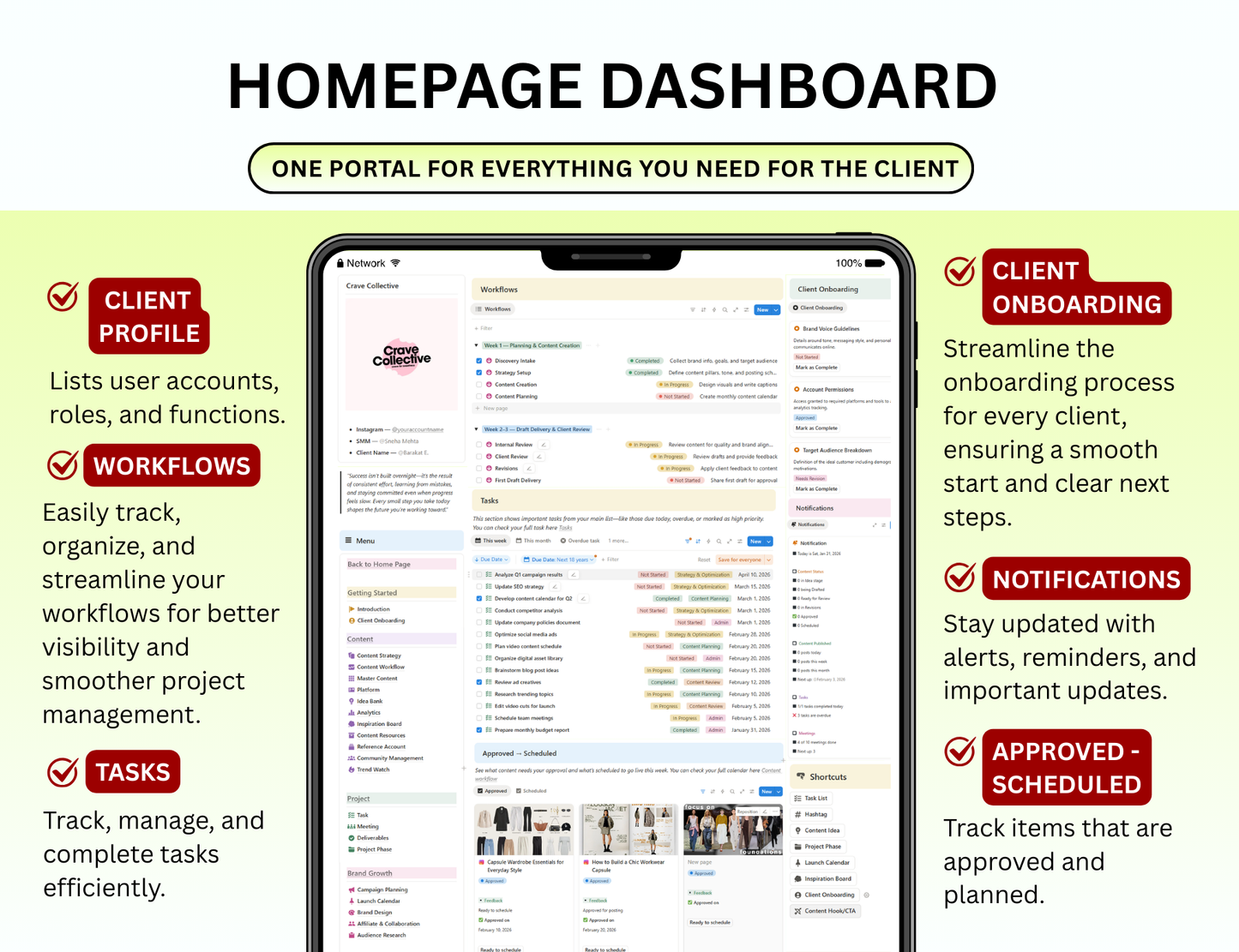 Client Portal Notion Template
