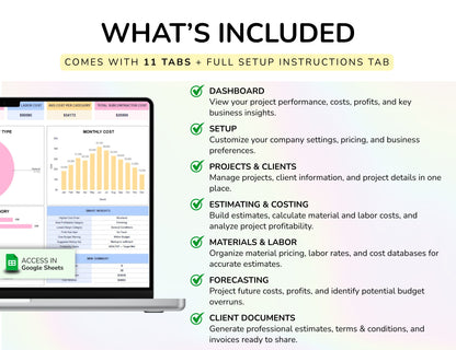Contractor Estimate Spreadsheet — Construction Bid Calculator