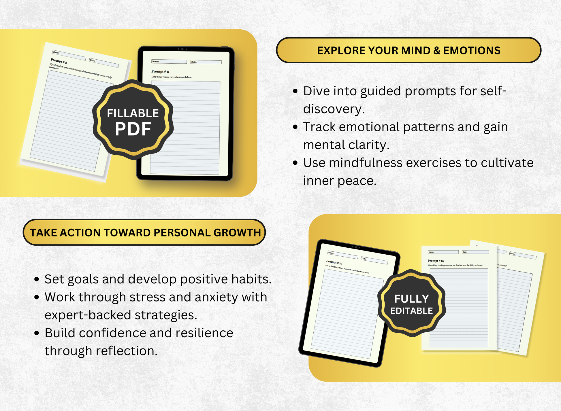 journal prompts for mental health, journaling ideas for mental health, mental health writing prompts, journal prompts for anxiety, writing prompts for mental health, journaling for mental health prompts, journal prompts mental health, prompts for journaling for mental health, mental health prompts, mental health printable journal prompts, mental health prompts fillable pdf, mental health prompts journal, worksheet, workbook, planner, fillable pdf, daily planner, digital planner, fill out pdf