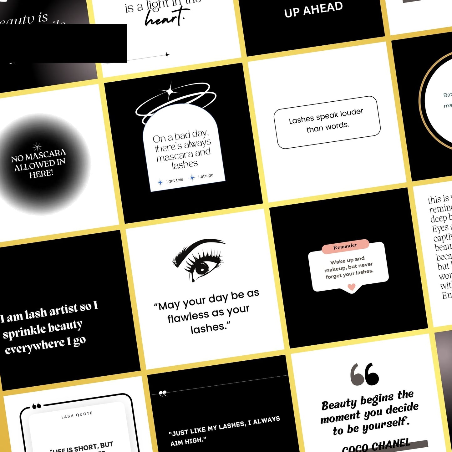 Lash Tech Templates | Lash Extension Instagram Templates