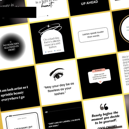 Lash Tech Templates | Lash Extension Instagram Templates