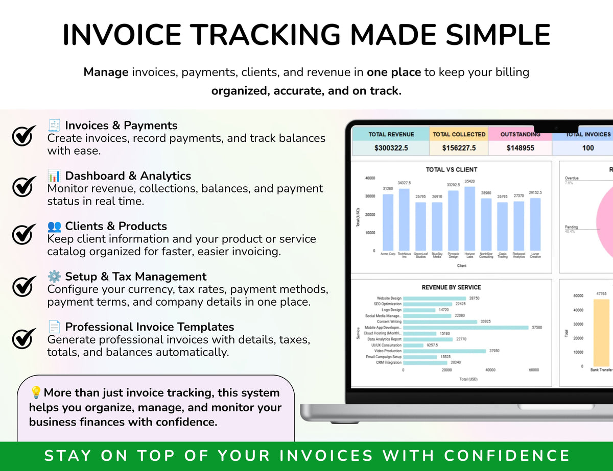 Invoice Tracker Google Sheets Invoice Generator Spreadsheet