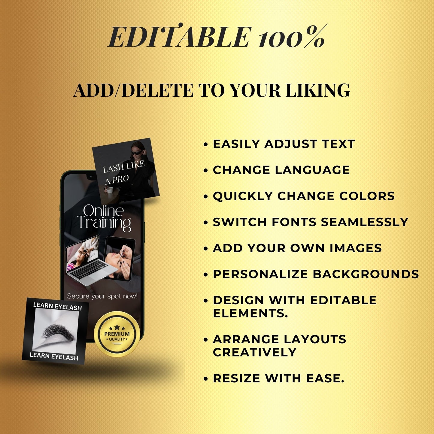 Lash Tech Trainer Templates | Lash Tech Social Media Posts