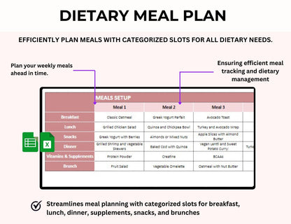 Weight Loss & Fitness Tracker Spreadsheet