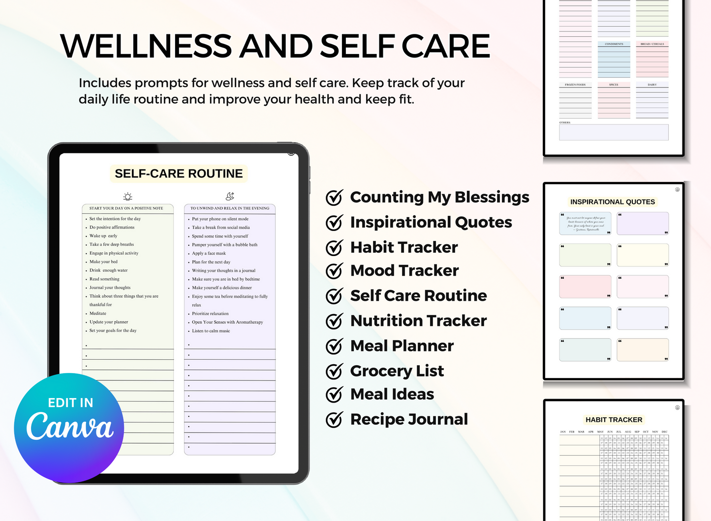 PLR Fitness Printable Planner