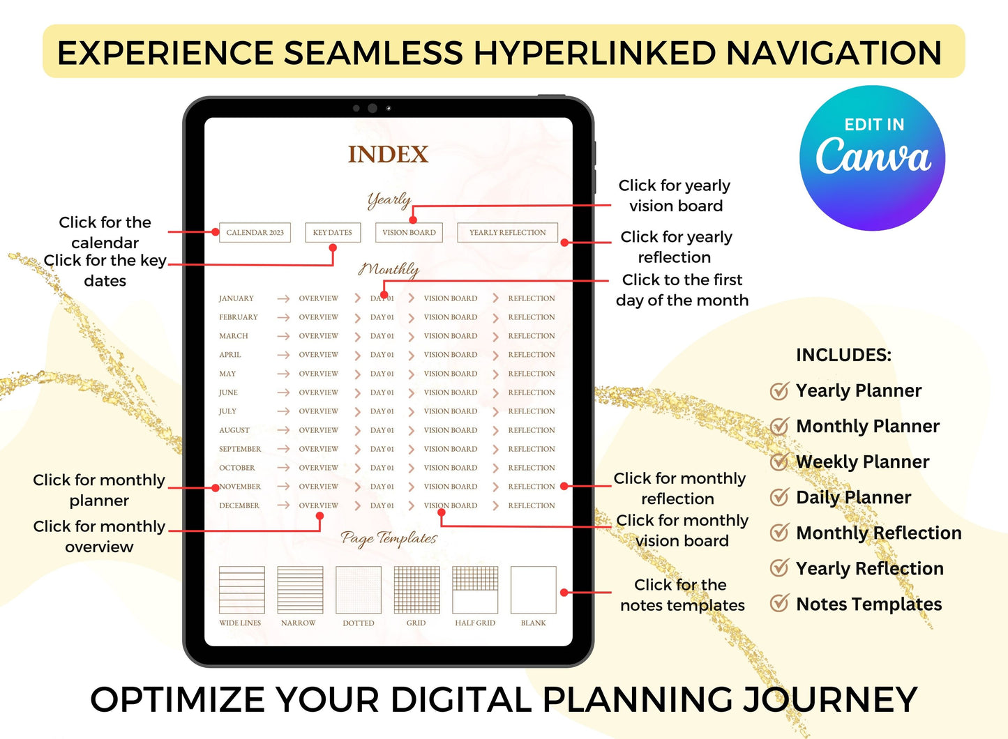 Undated Digital Planner with MRR Rights