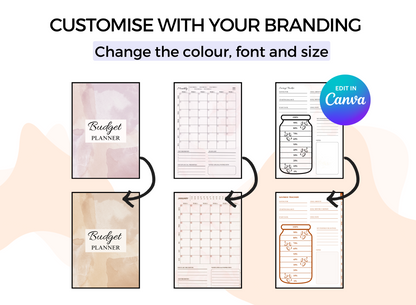 PLR Resell Budget Planner Digital Budget Planner| BI weekly budget Planner |Digital PLR| Plr Planner, Canva Editable