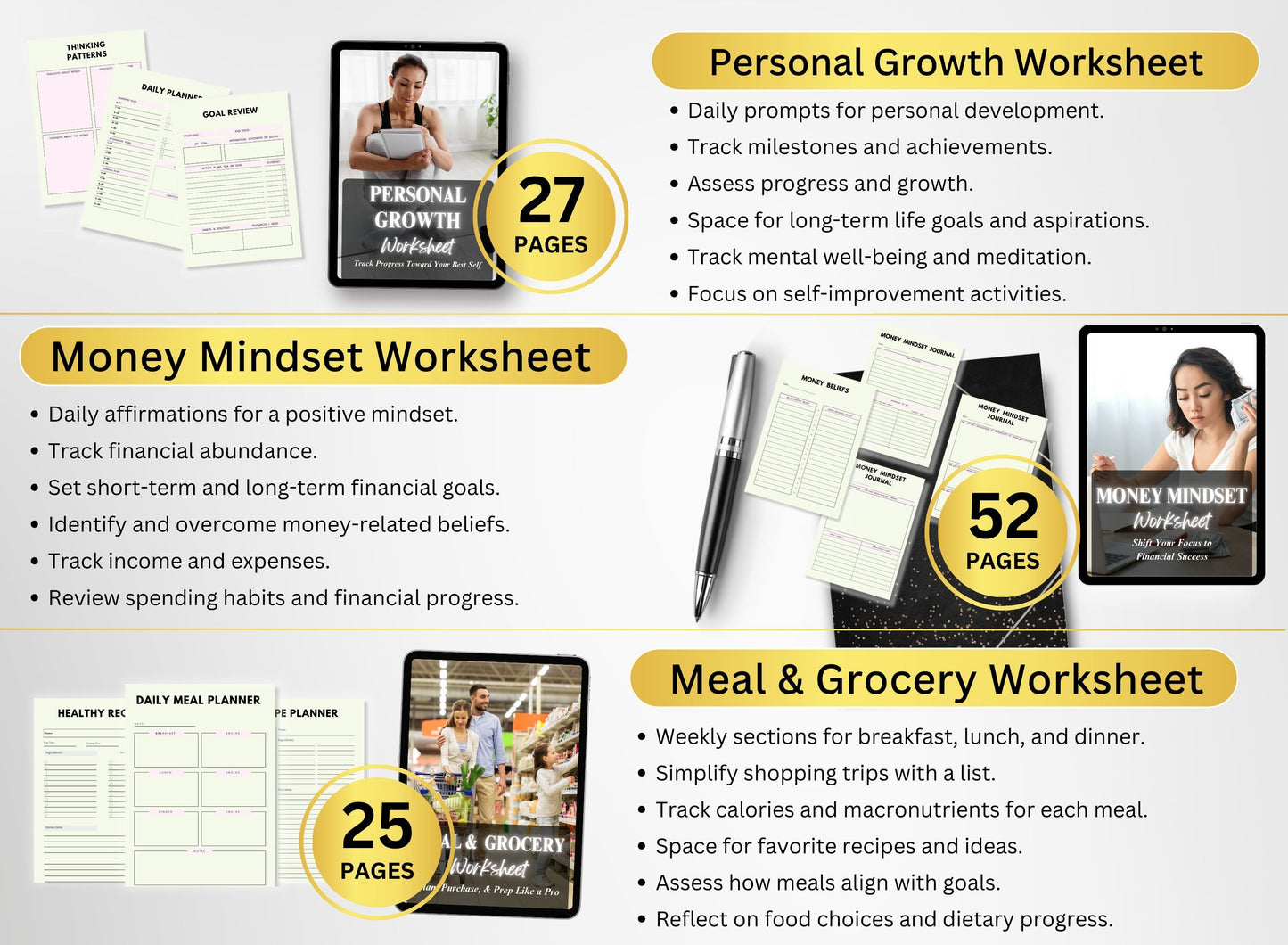 Personal Development Worksheets Coach Worksheets Master Resell Rights