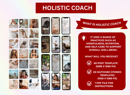 Wellness Coach template, PLR Templates, PLR planner, plr digital products, PLR, nutrition coach templates, master resell rights, Life Coach Template, holistic coach templates, Coach Templates, coach social media, coach instagram, Coach Canva, Coach Branding Kit
