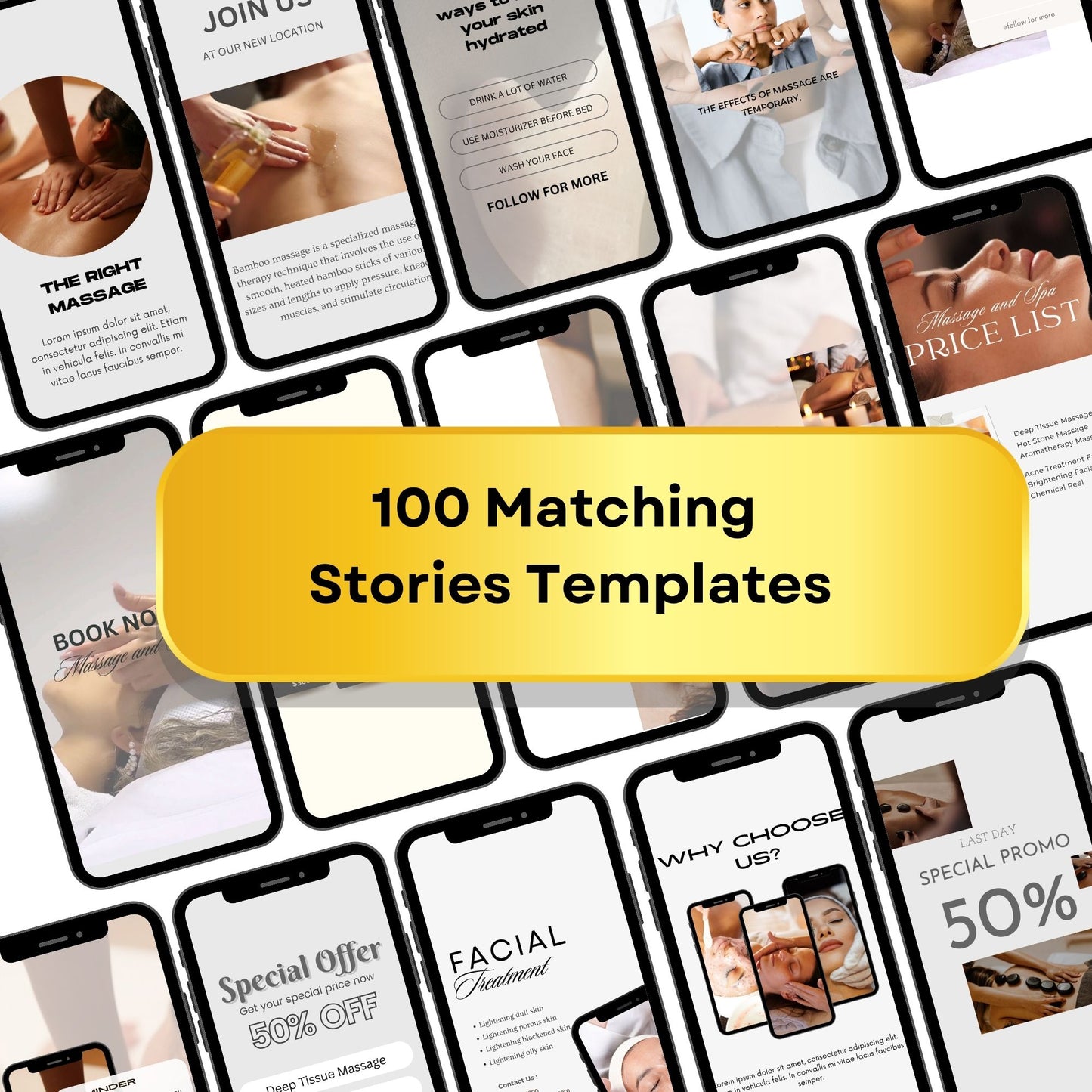 Massage Templates | Massage Therapy Social Media Templates