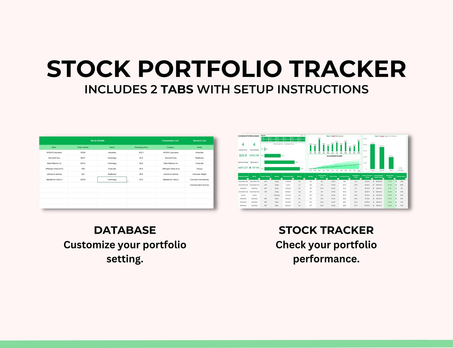simple stock trading tracking spreadsheet