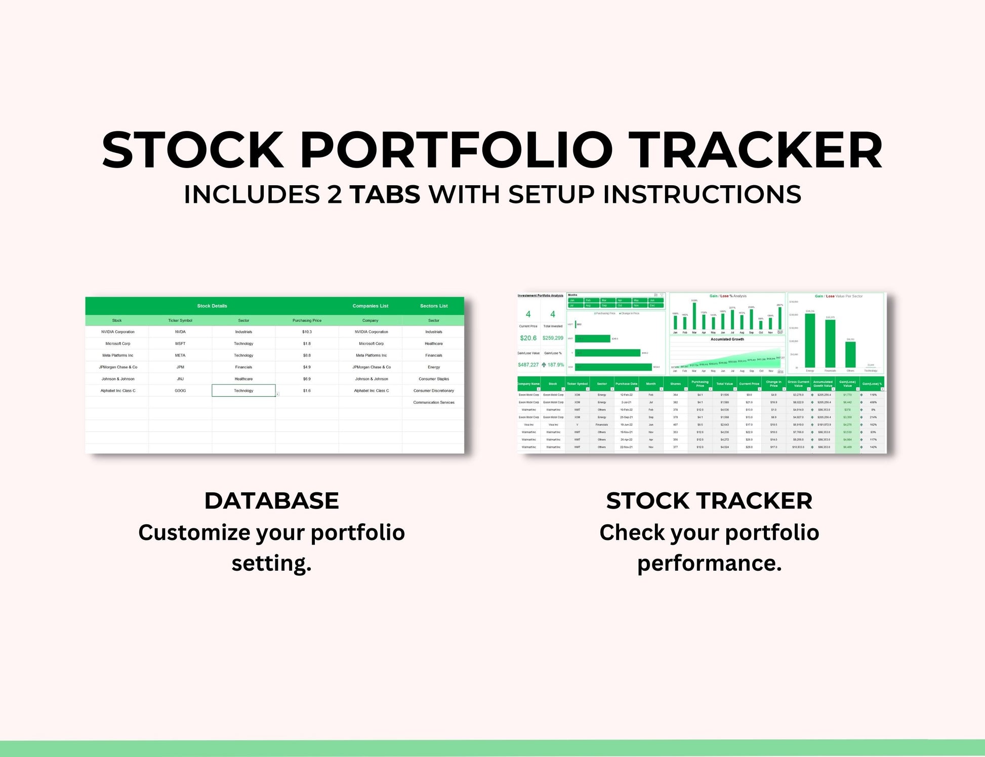 simple stock trading tracking spreadsheet