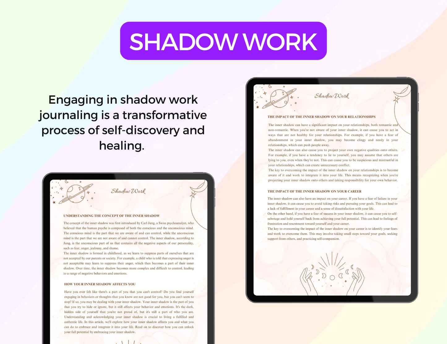 Shadow work planner, shadow work plr, shadow work guide, shadow work journal, shadow work workbook, shadow work digital, shadow work prompts