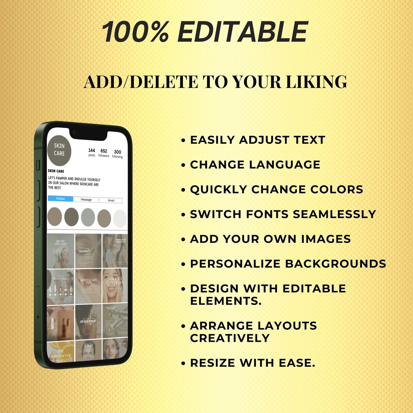 200 Skincare Social Media Templates | Esthetician Instagram Template