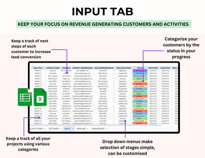Sales Tracker Pipeline Spreadsheet