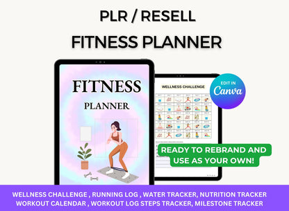 Health & Fitness PLR Planner, Resell Planner, Commercial Planners