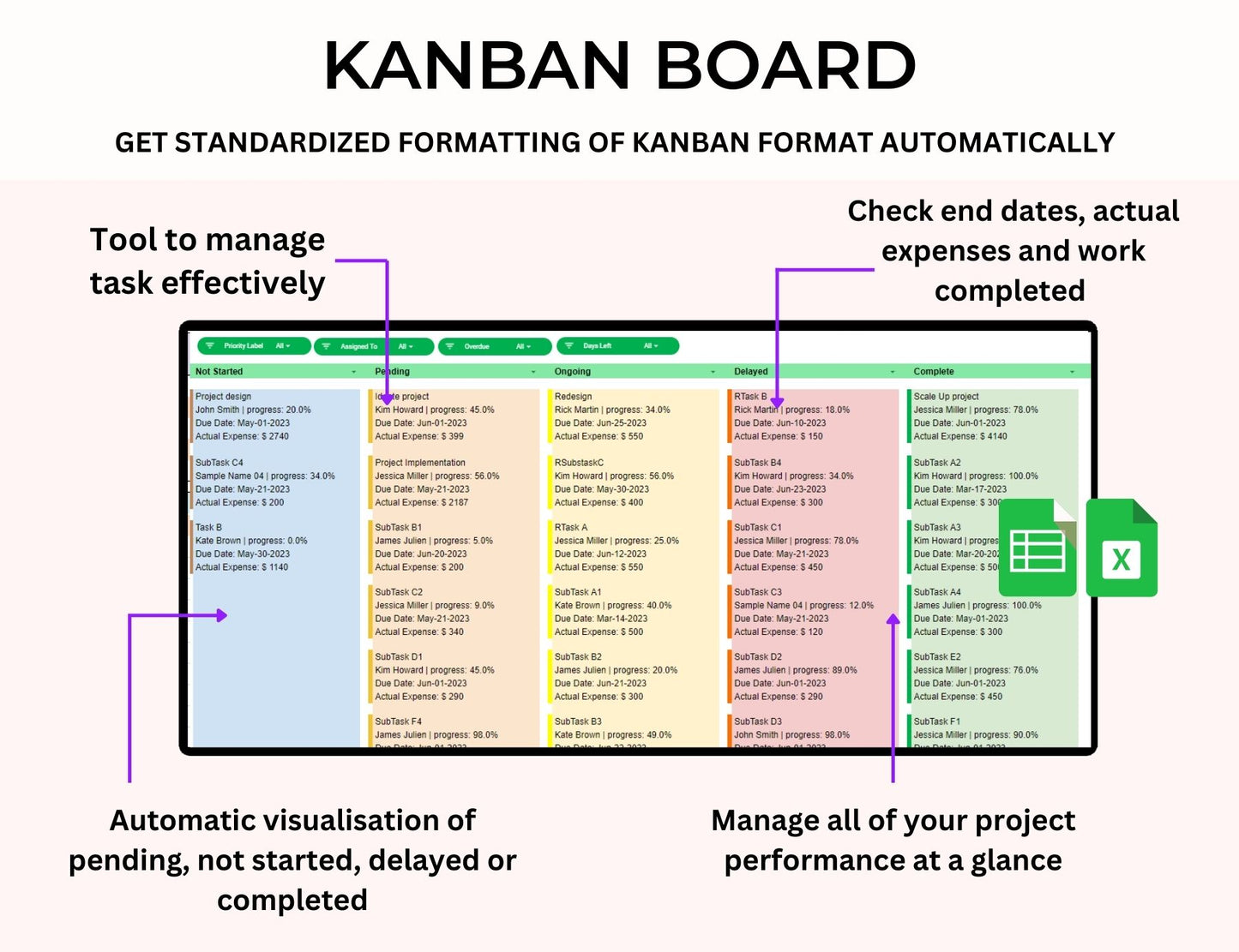 Kanban Board Spreadsheet