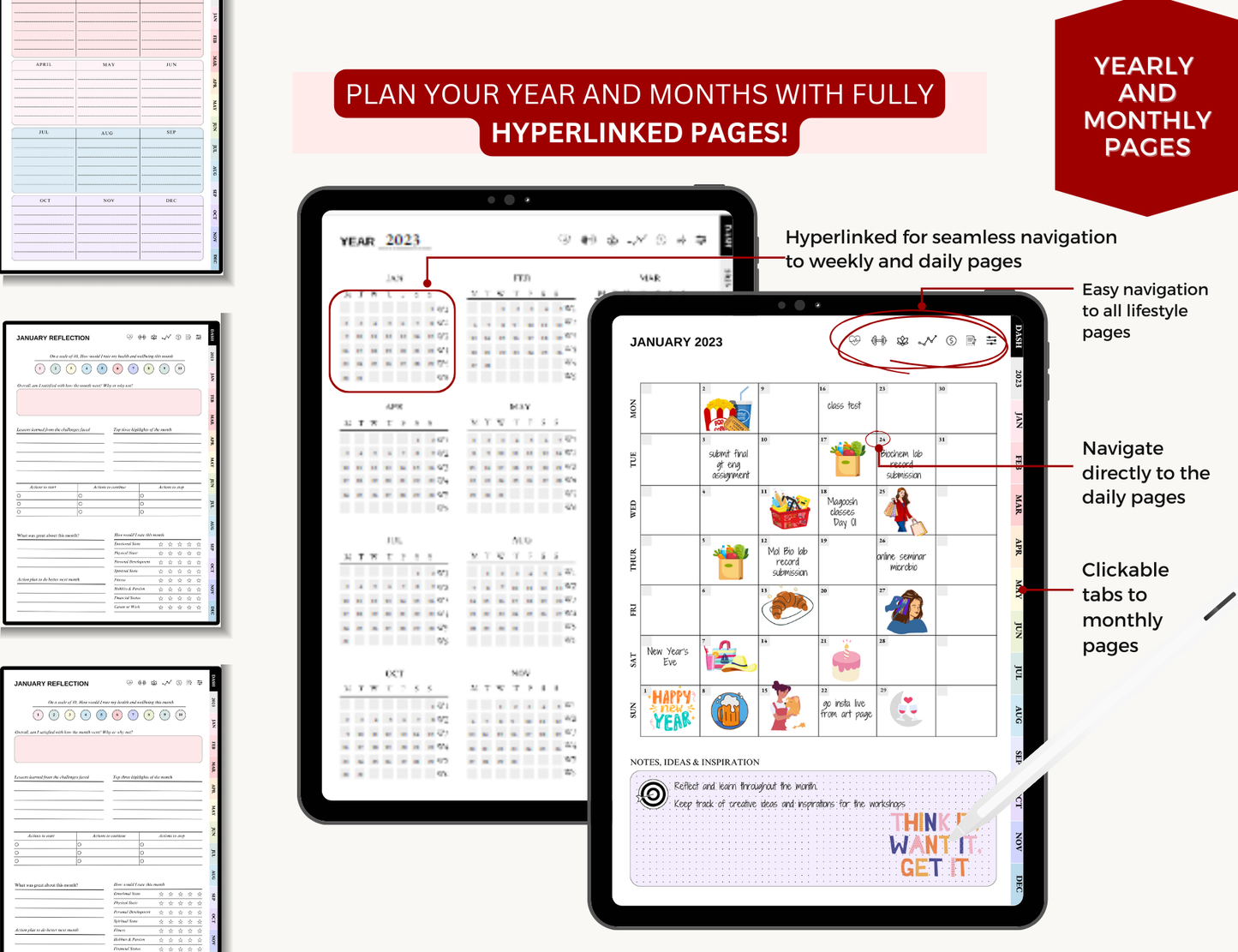 Digital Planner 2026, 2027, Goodnotes Planner, iPad Planner, Notability Planner, Digital Journal, Daily Planner, Weekly Planner