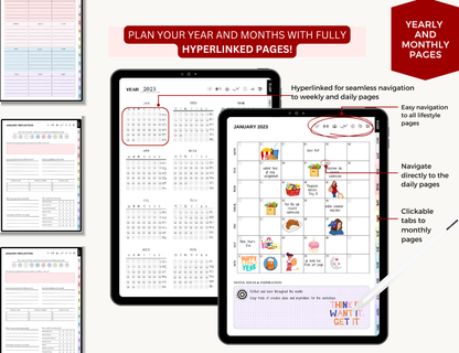 Digital Planner 2026, 2027, Goodnotes Planner, iPad Planner, Notability Planner, Digital Journal, Daily Planner, Weekly Planner