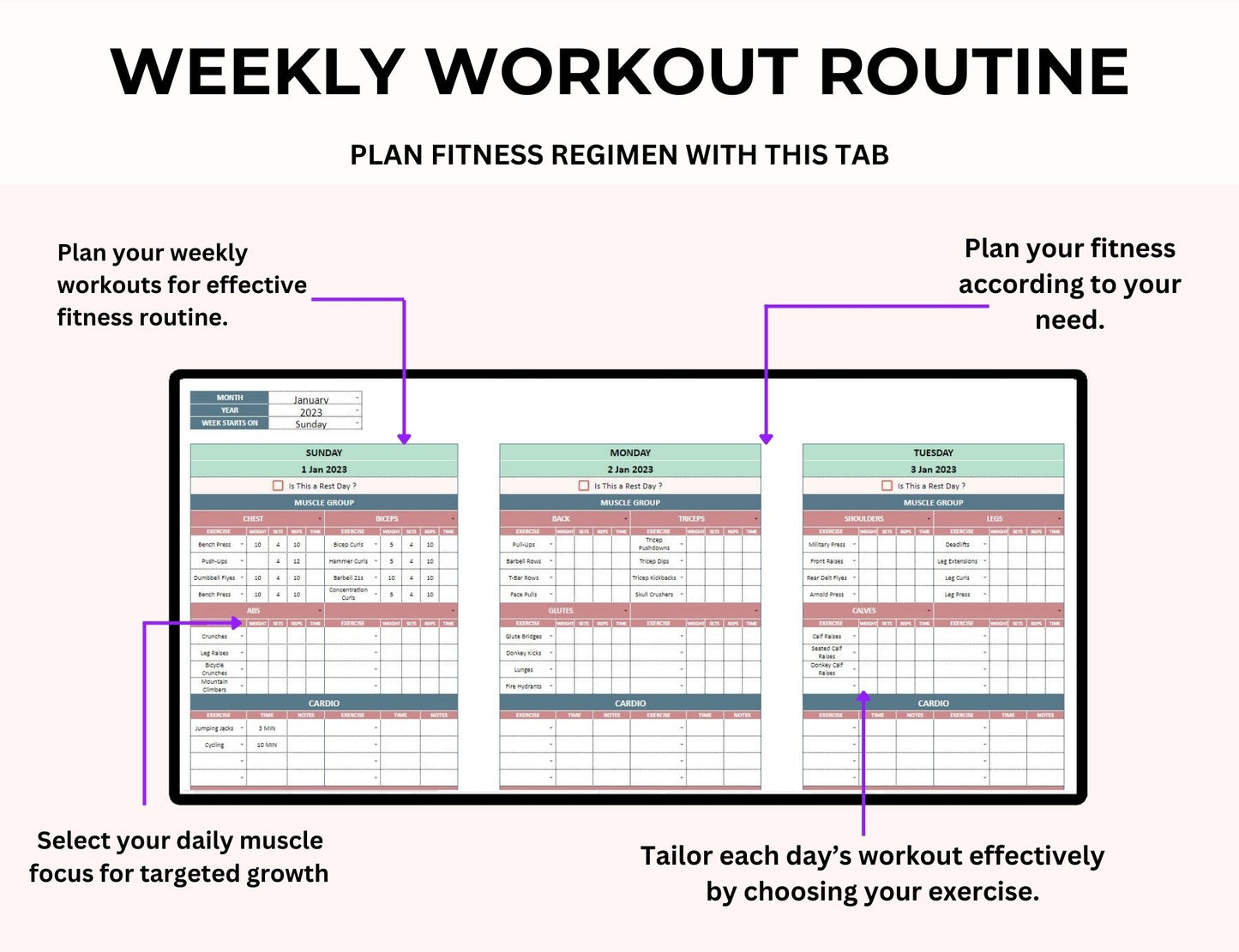 Weight Loss & Fitness Tracker Spreadsheet