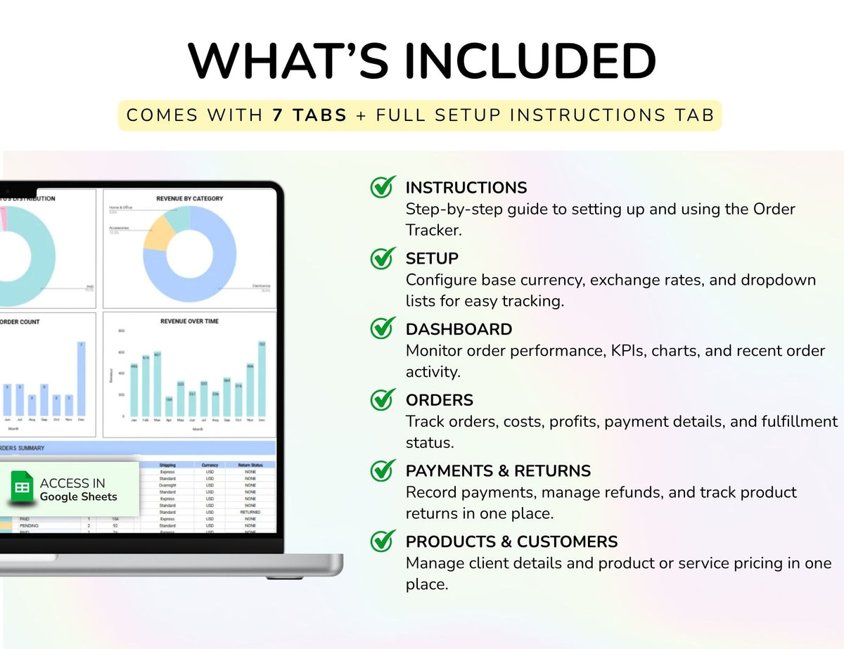Sales Planner Bundle Inventory Tracker Order Tracker Invoice
