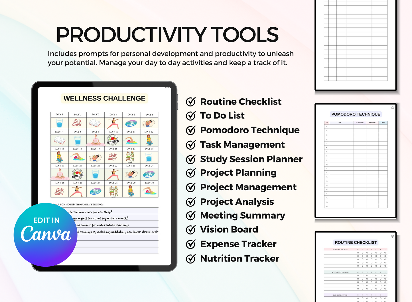 PLR Printable - Productivity Planner