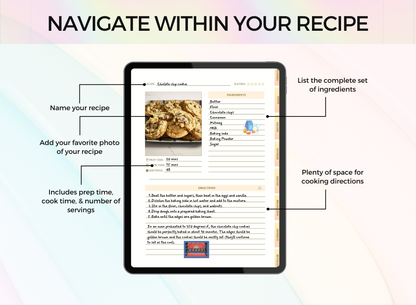 PLR Printable Recipe Journal