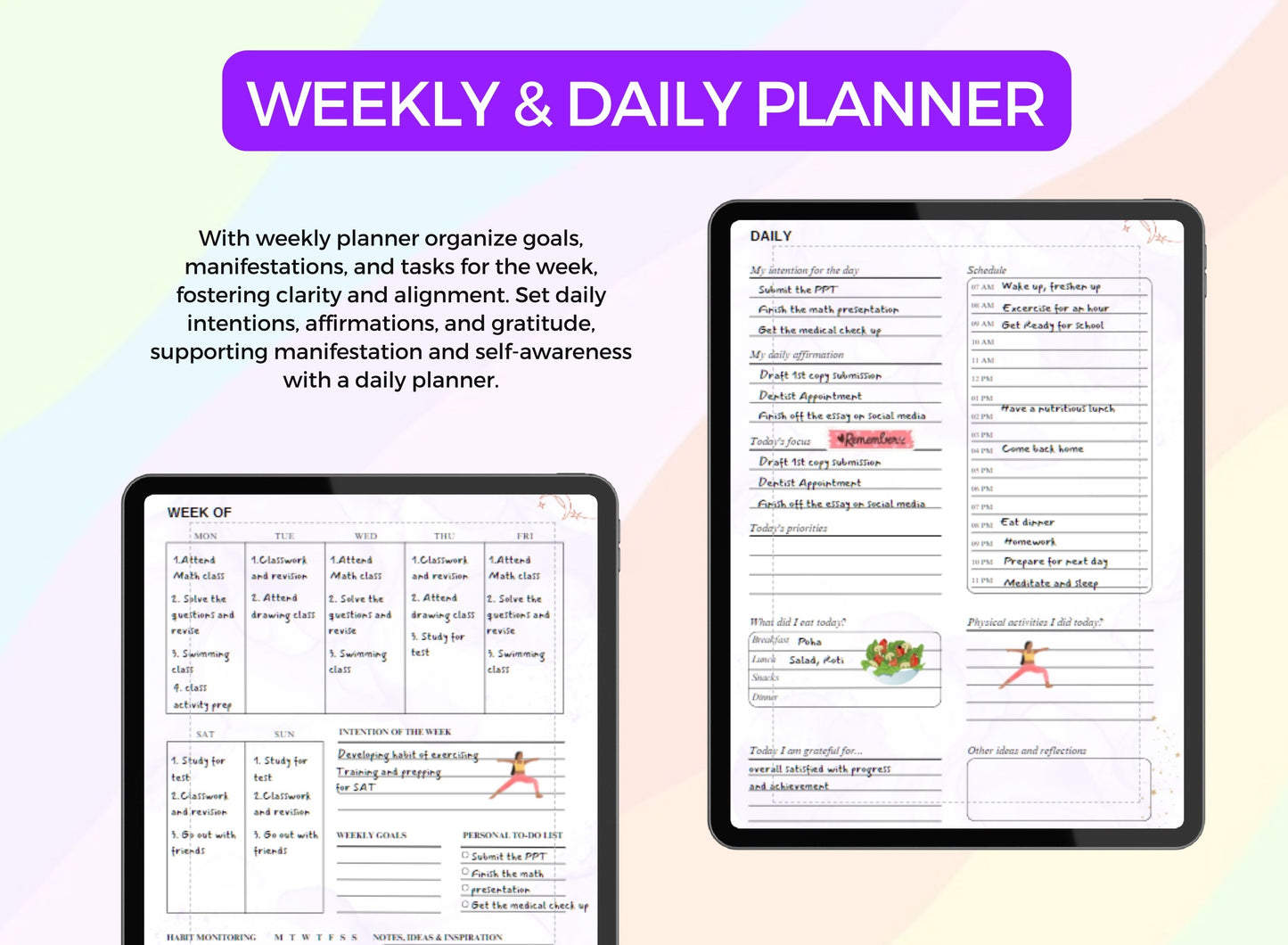 Notes to Mindfulness Journal, The Mindfulness Journal, Spiritual Planner 2024, spiritual planner, spiritual journal, Spiritual Daily Planner