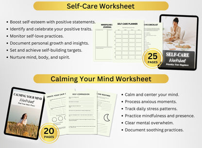 Therapy Workbooks, Mental Health Worksheets, Anxiety Workbook