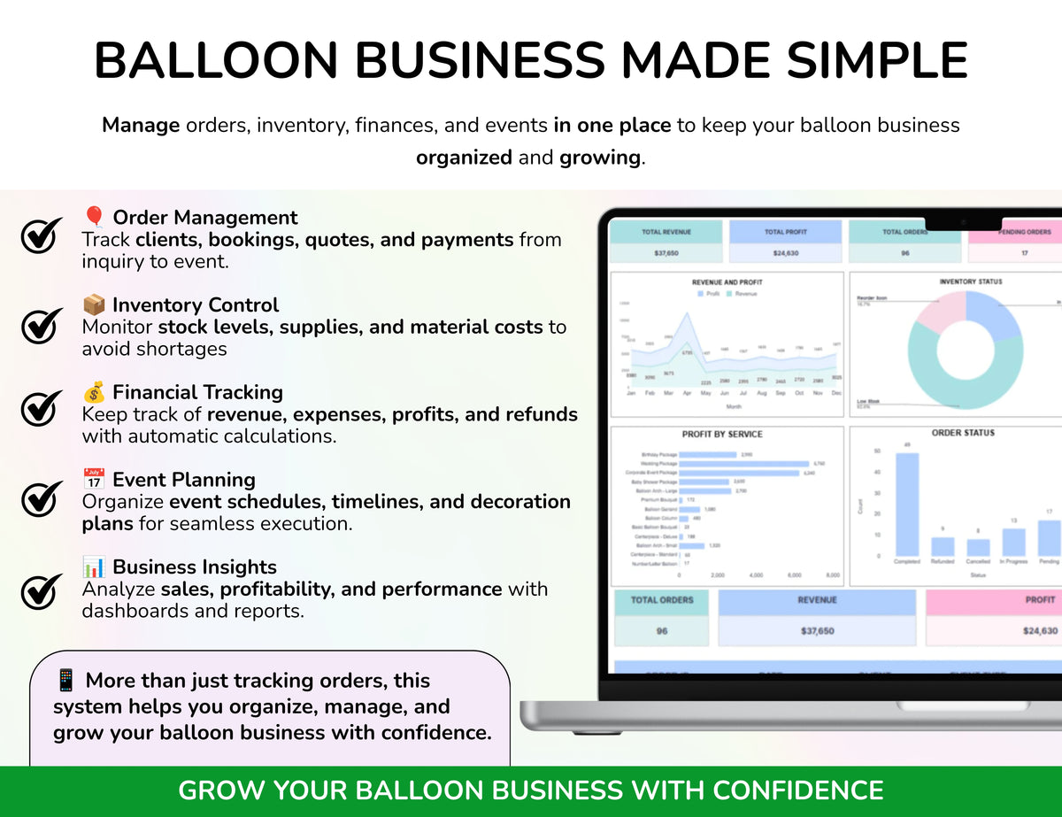 Balloon Business Event planner Decor Business
