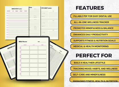 worksheet, workbook, planner, fillable pdf, daily planner, wellness planner, wellness diary, wellness journal, digital planner, fill out pdf, fill out pdf online, best planners, custom planner, editable pdf, pdf fillable form, best online planner